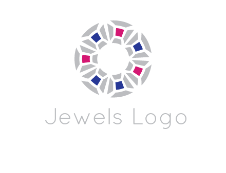 doughnut logo made of gemstones