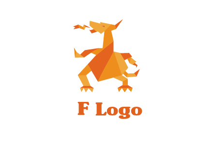 origami dragon logo