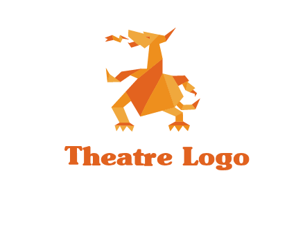 origami dragon logo