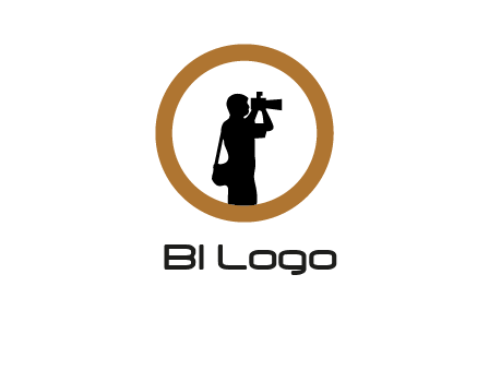 photographer in circle logo