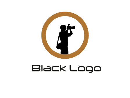 photographer in circle logo