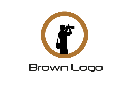 photographer in circle logo