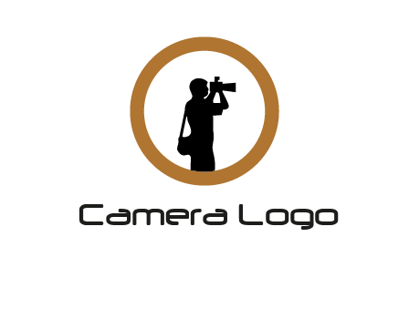 photographer in circle logo