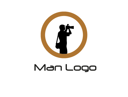 photographer in circle logo