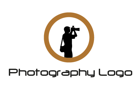 photographer in circle logo