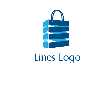 3D shopping logo