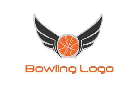 basketball with wings logo