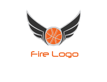 basketball with wings logo