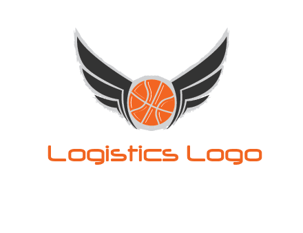 basketball with wings logo