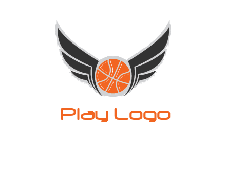 basketball with wings logo