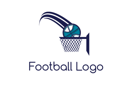 basketball in hoop logo