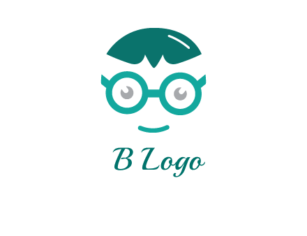 smiling face with glasses logo