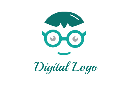 smiling face with glasses logo