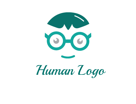 smiling face with glasses logo