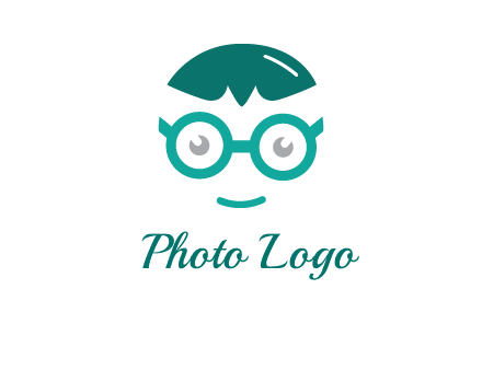 smiling face with glasses logo