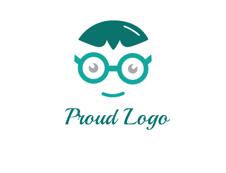 smiling face with glasses logo