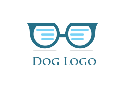 text in glasses logo