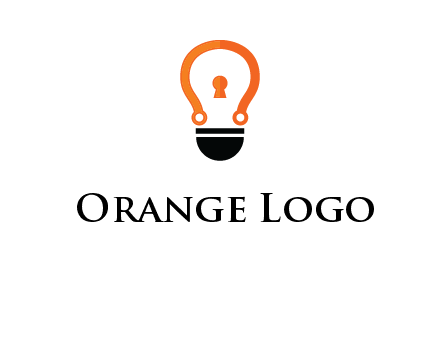 key whole in light bulb logo