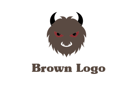 Minotaur icon or demon face logo