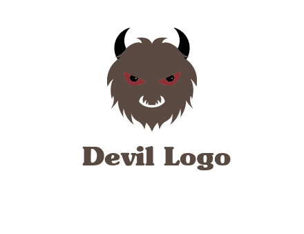 Minotaur icon or demon face logo