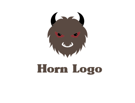 Minotaur icon or demon face logo