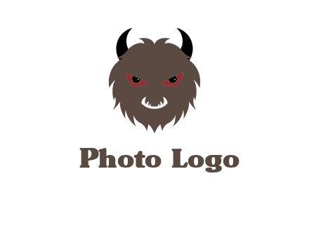 Minotaur icon or demon face logo