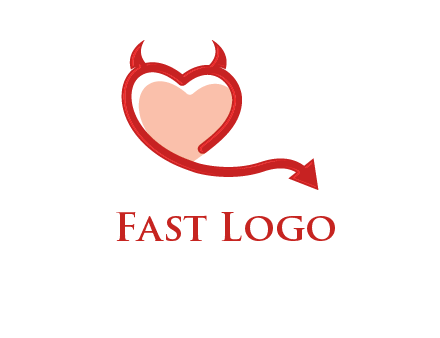 devil with heart logo