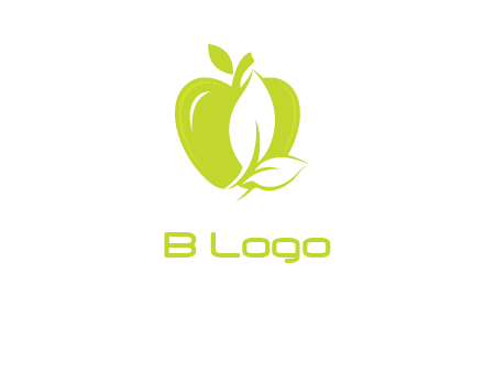 apple with leaves logo