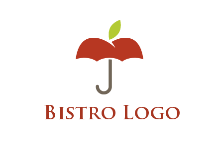 umbrella with an apple top logo