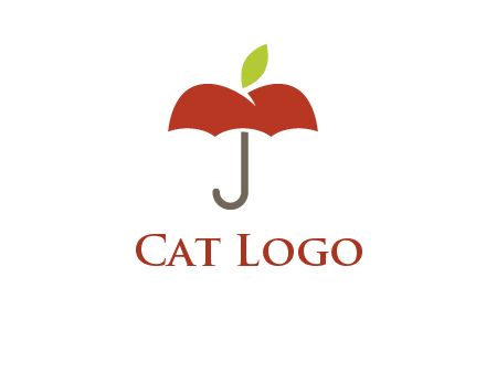 umbrella with an apple top logo