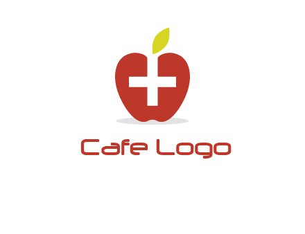 apple with health care cross logo