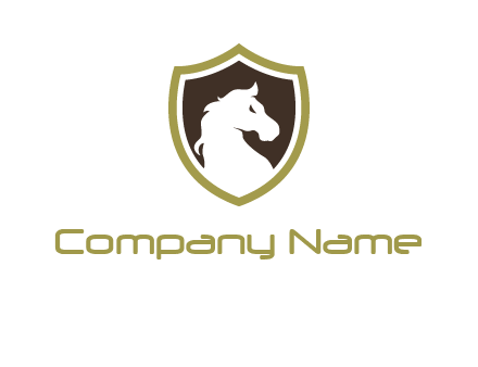 horse in shield logo