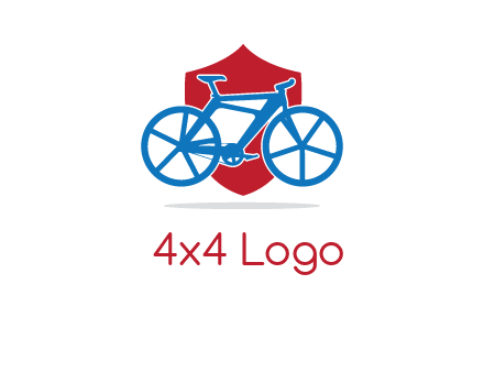 bicycle over a shield logo