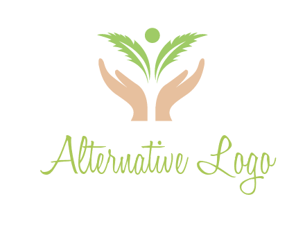 hands in leaf logo