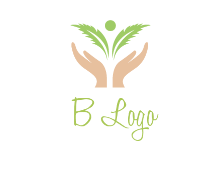 hands in leaf logo