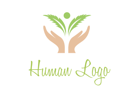 hands in leaf logo