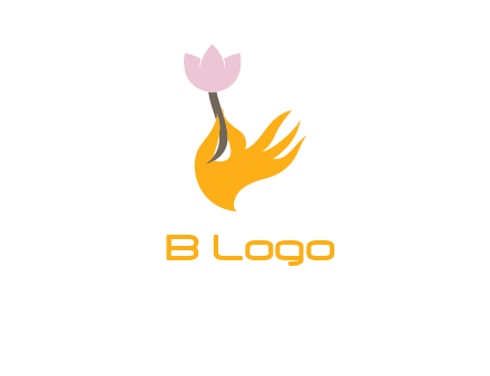 hand with flower logo