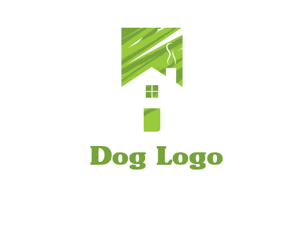 house in a rectangle logo