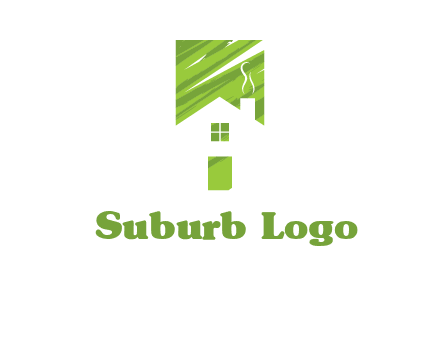 house in a rectangle logo