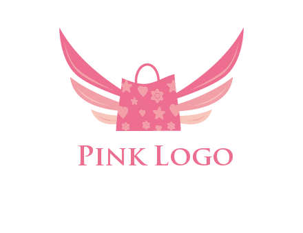 shopping bag with wings logo