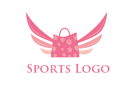 shopping bag with wings logo