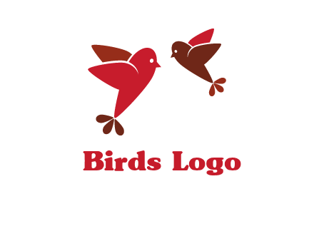 two birds flying logo