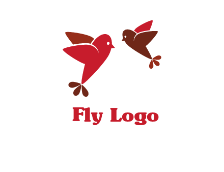 two birds flying logo