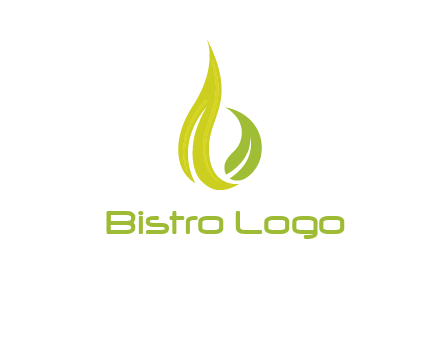 abstract leaves agricultural logo