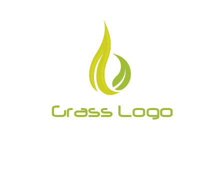 abstract leaves agricultural logo
