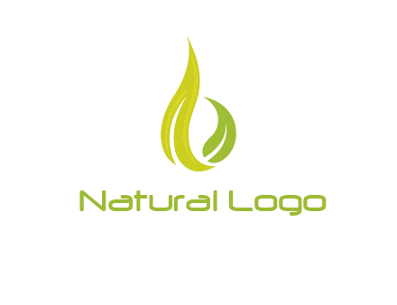 abstract leaves agricultural logo