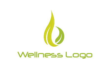 abstract leaves agricultural logo