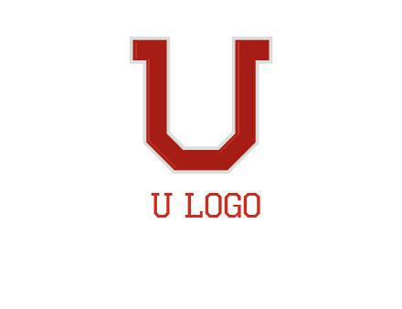 blocky letter U design