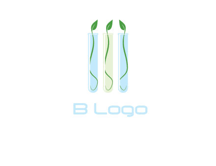 leaves in test tubes research logo