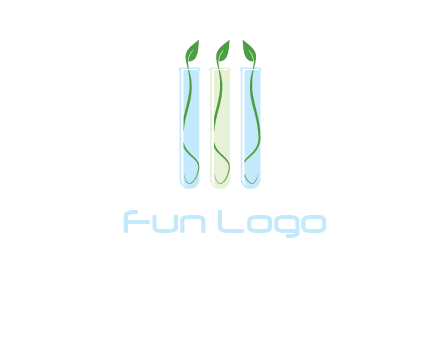 leaves in test tubes research logo